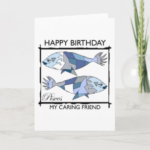 Tarjeta ¡Feliz cumpleaños, Piscis!