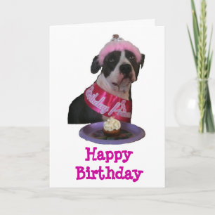 Tarjeta Feliz cumpleaños, Pit Bull Princess