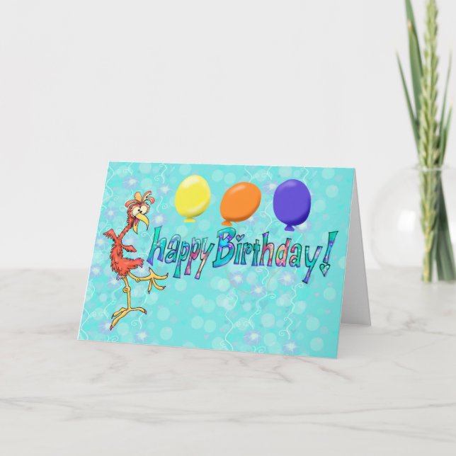 Tarjeta Feliz cumpleaños primavera en blanco dentro (Anverso)