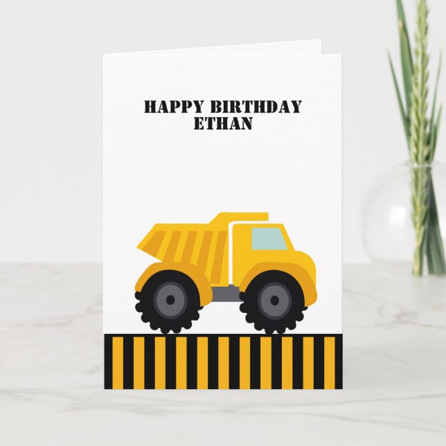 Tarjeta Feliz cumpleaños, primer camión volante (Anverso)
