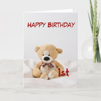 Tarjeta Feliz cumpleaños, primer tema del oso de peluche