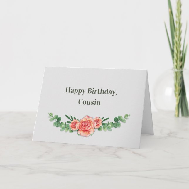 Tarjeta Feliz cumpleaños, primo (Anverso)