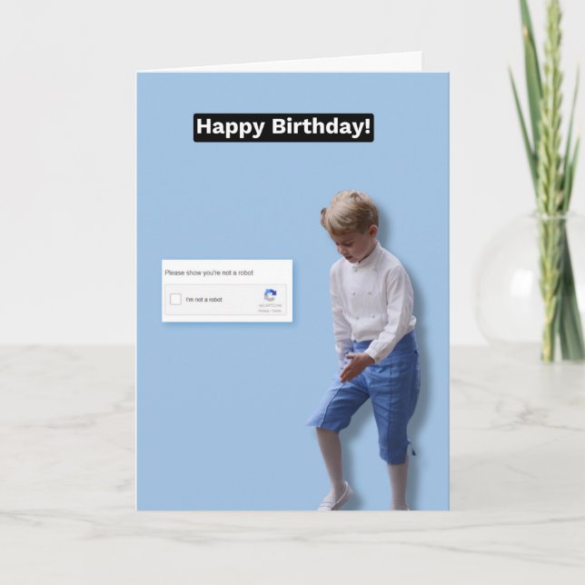 Tarjeta Feliz cumpleaños - Príncipe George (Anverso)