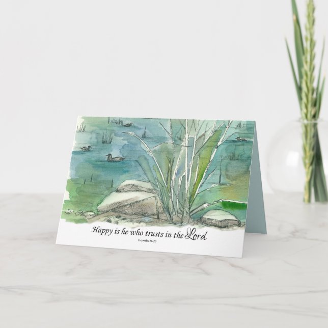 Tarjeta Feliz cumpleaños, proverbios religiosos, tontos de (Anverso)