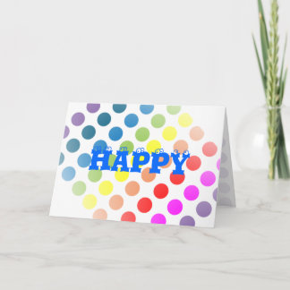 Tarjeta Feliz cumpleaños, puntos de polka