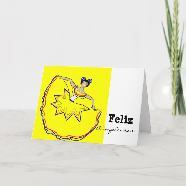 Tarjeta Feliz Cumpleaños - Que Cumplas Muchos Más (Anverso)