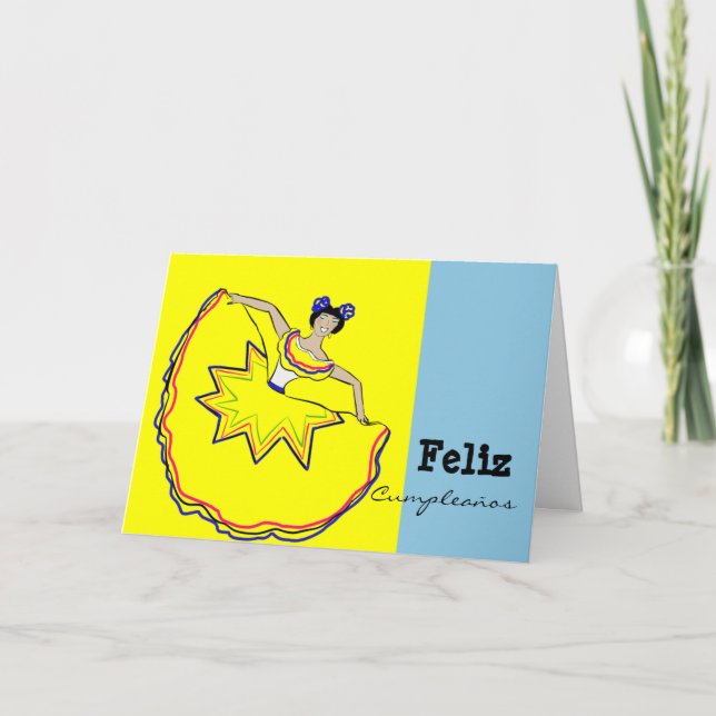 Tarjeta Feliz Cumpleaños - Que Cumplas Muchos Más (Anverso)