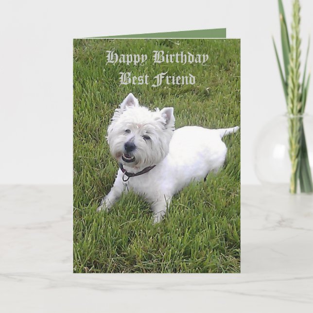 Tarjeta Feliz cumpleaños, querido amigo (Anverso)