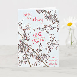 Tarjeta Feliz cumpleaños, querido amigo de Apple de cangre