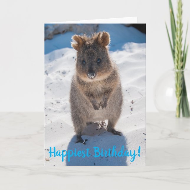 Tarjeta Feliz cumpleaños Quokka Card (Anverso)
