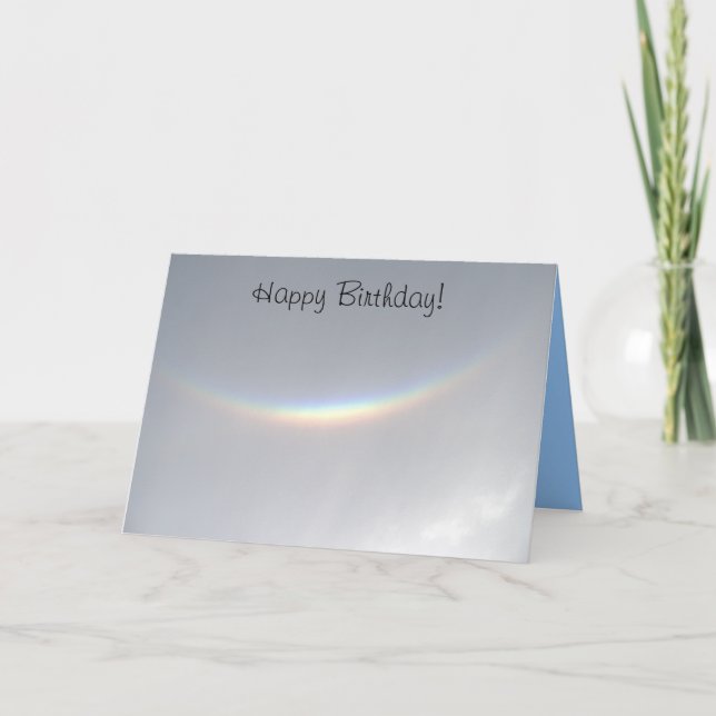 Tarjeta Feliz cumpleaños Rare Face Rainbow Card (Anverso)