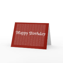 Feliz cumpleaños Red Endless Love Card