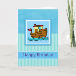 Tarjeta Feliz Cumpleaños Remolcador
