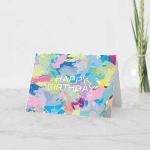 Tarjeta Feliz cumpleaños resumen arte moderno
