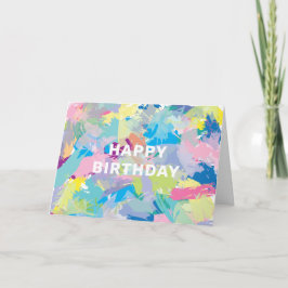 Tarjeta Feliz cumpleaños, resumen de la carta de arte