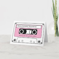 Felíz cumpleaños Retro Cinta Cassette Personalizad