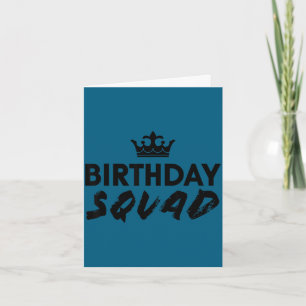 Tarjeta Feliz cumpleaños rey de la pandilla corona blanca 