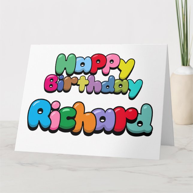 Tarjeta Feliz cumpleaños Richard (Anverso)