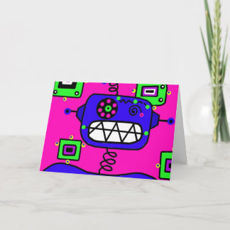 Tarjeta Feliz cumpleaños Robot