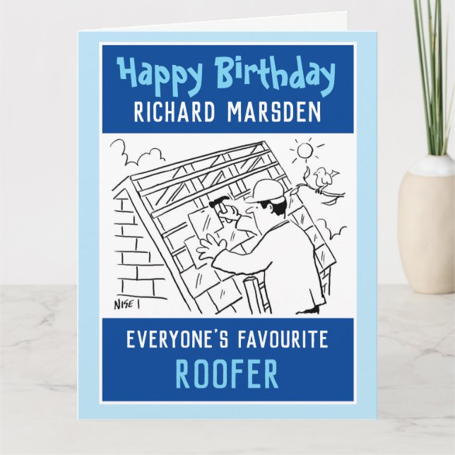 Tarjeta Feliz cumpleaños, Roofer (Anverso)