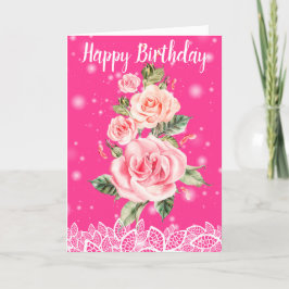 Tarjeta Feliz cumpleaños Rosa