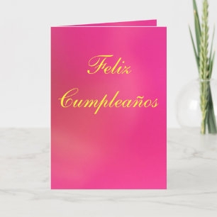 Tarjeta - Feliz Cumpleaños - Rosa