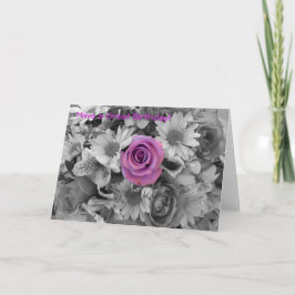 Tarjeta Feliz cumpleaños - Rosa rosa
