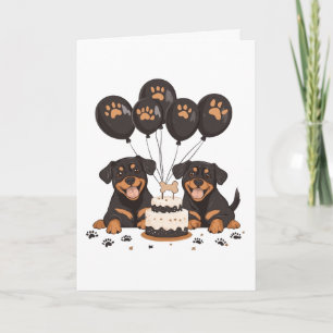 Tarjeta Feliz cumpleaños Rottweiler Dogs