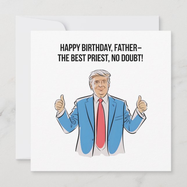 Tarjeta Feliz cumpleaños, sacerdote (Anverso)