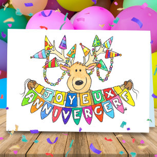 Tarjeta Feliz Cumpleaños - saludo francés