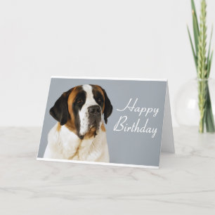 Tarjeta Feliz cumpleaños San Bernard Puppy Dog Card