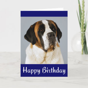 Tarjeta Feliz cumpleaños San Bernardo Perro de Cachorro