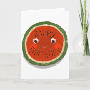 Tarjeta Feliz cumpleaños, sandía
