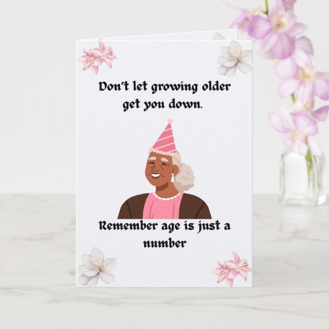 Tarjeta ¡Feliz cumpleaños Senior! (Orquídea)