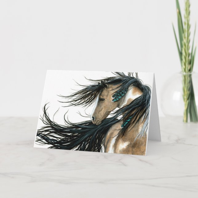 Tarjeta Feliz Cumpleaños Serenity Horses por AmyLyn Bihrle (Anverso)