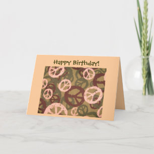Tarjeta ¡Feliz cumpleaños! - Signos de la paz/tarjeta de