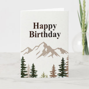 Tarjeta Feliz Cumpleaños - simple al aire libre