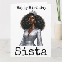 Feliz cumpleaños Sista Melanin Mujer Negra Sis
