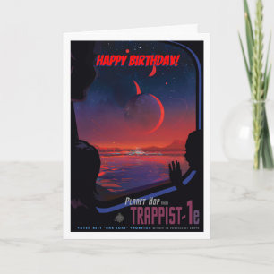 Tarjeta ¡Feliz cumpleaños! Sistema TRAPPIST-1, Planeta 1e