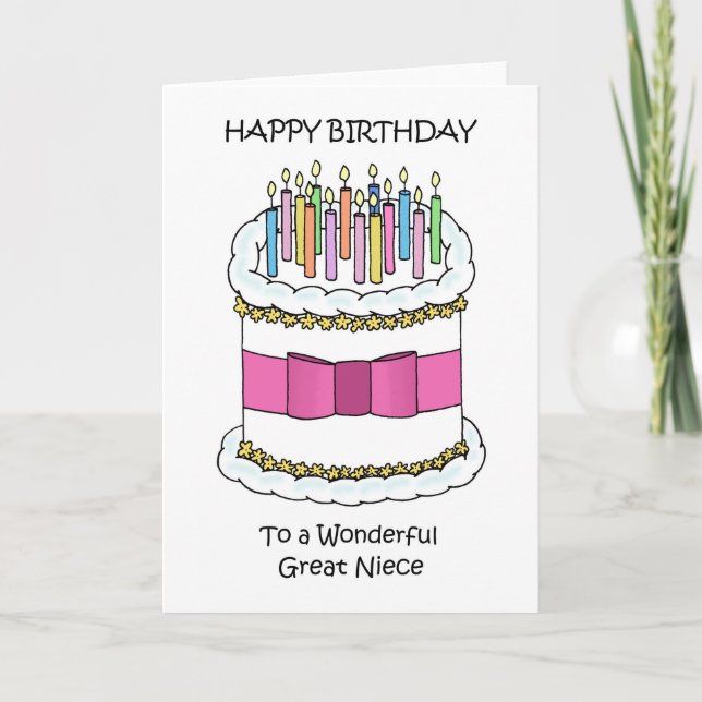 Tarjeta Feliz Cumpleaños Sobrina Nieta (Anverso)