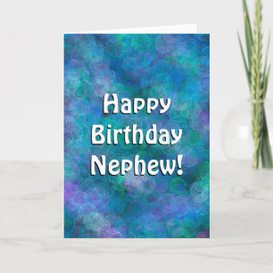 Tarjeta Feliz cumpleaños, sobrino Burbujas azules
