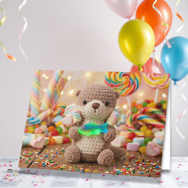 Tarjeta Feliz cumpleaños sobrino | Nutria linda y tierra d