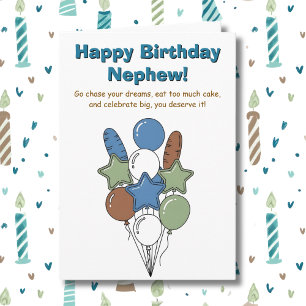 Tarjeta Feliz Cumpleaños Sobrino Sentimental