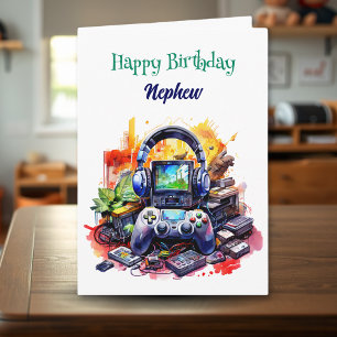 Tarjeta Feliz cumpleaños, sobrino   Tema del videojuego