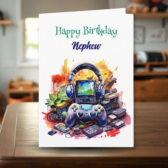Tarjeta Feliz cumpleaños, sobrino | Tema del videojuego (Subido por el creador)