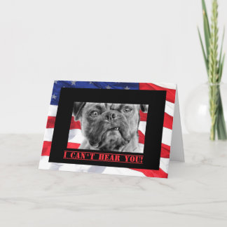 Tarjeta Feliz cumpleaños, soldado militar de la bandera de