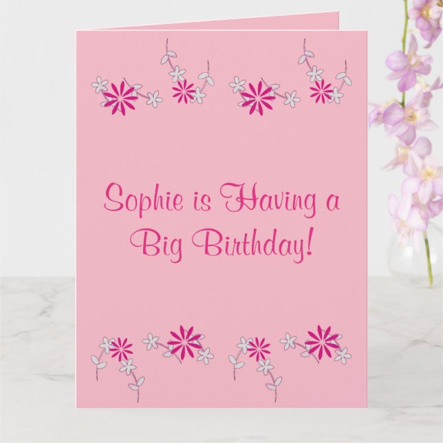 Tarjeta ¡Feliz cumpleaños Sophie! (Nombre) (Orquídea)