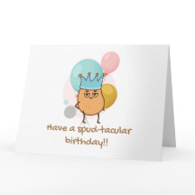 Feliz cumpleaños Spud Potato Funny Cumpleaños