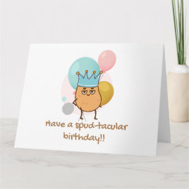 Tarjeta Feliz cumpleaños Spud Potato Funny Cumpleaños