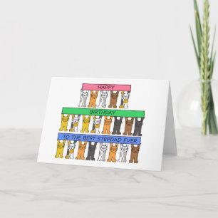 Tarjeta Feliz cumpleaños Stepdad Personalizados gatos